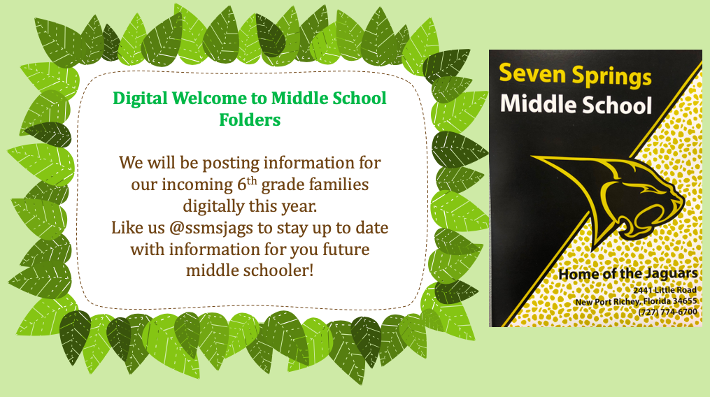 Digital Welcome to Middle School