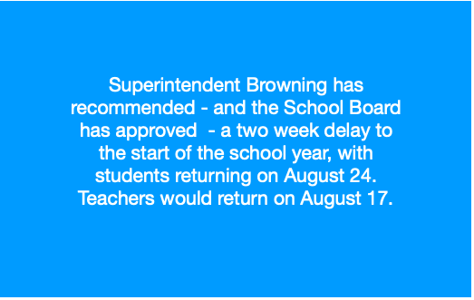 2-week Delay To Start of School