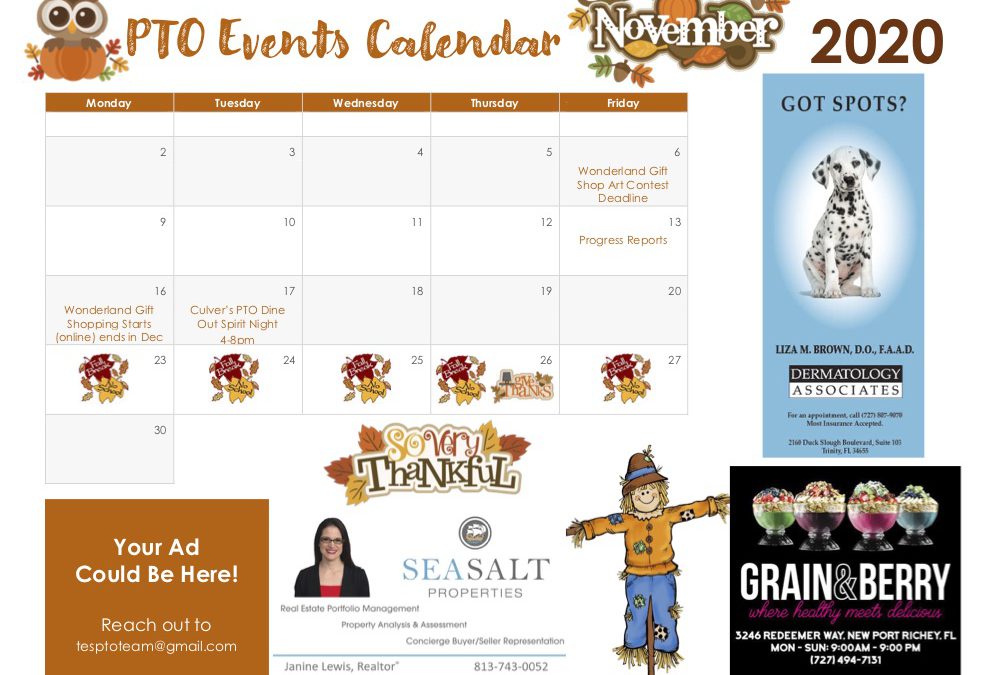 PTO Events Calendar