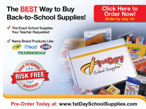 Website for First Day School Supplies Logo